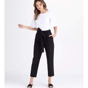 Vetta Black cotton Peg pant